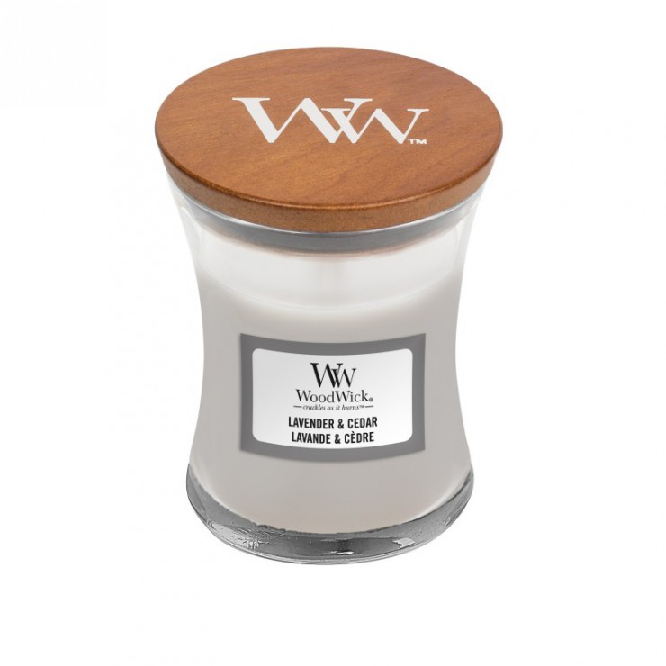 Mała świeca Lavender & Cedar Woodwick