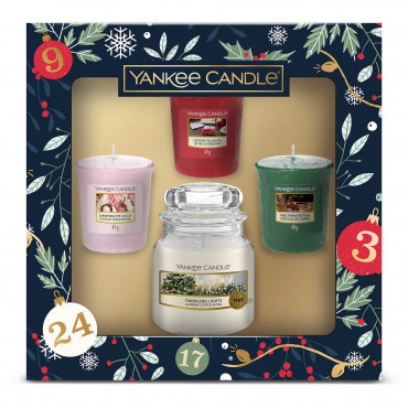 Countdown To Christmas - zestaw 3 świec typu votive z małą świecą Yankee Candle