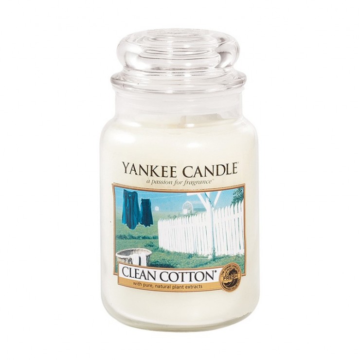 Duża świeca Clean Cotton Yankee Candle