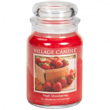 Duża świeca Fresh Strawberries Village Candle