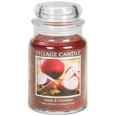 Duża świeca Apples & Cinnamon Village Candle