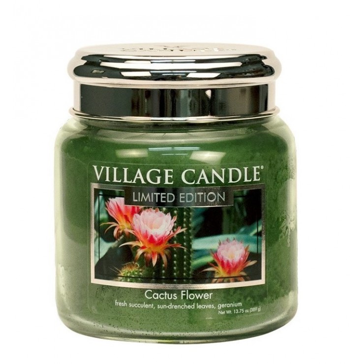 Średnia świeca Cactus Flower Village Candle