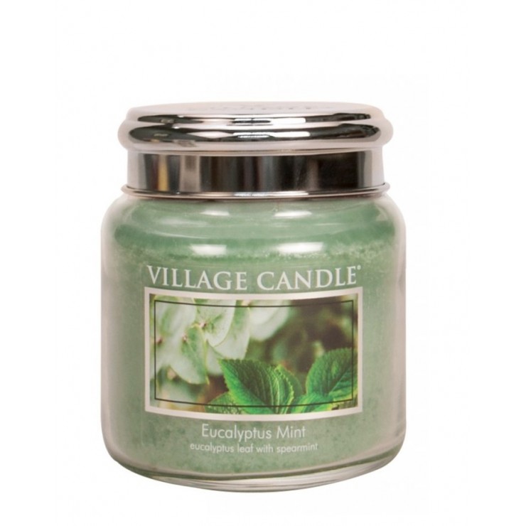 Średnia świeca Eucalyptus mint Village Candle