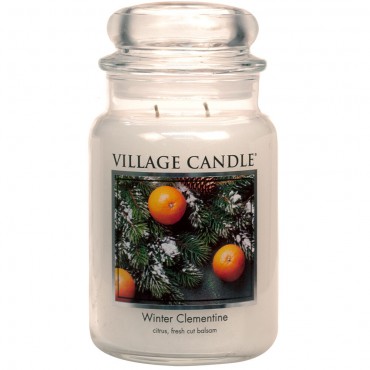 Duża świeca Winter Clementine Village Candle