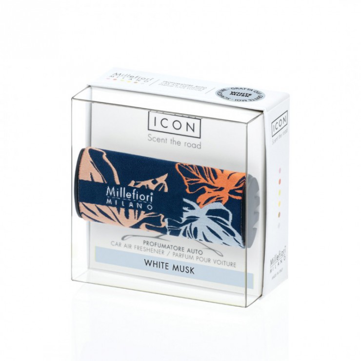 Odświeżacz do samochodu Car Icon Textile Floral White Musk Millefiori Milano