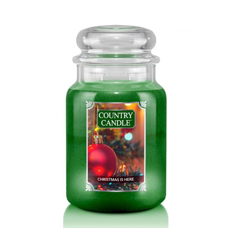 Duża świeca Christmas is here Country Candle