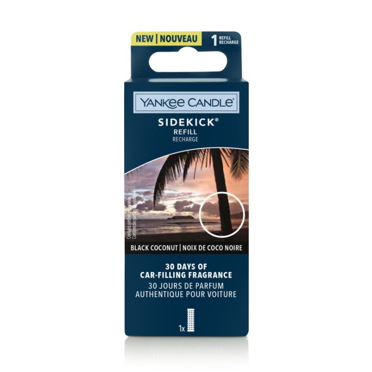 Odświeżacz do auta Sidekick uzupełniacz Black Coconut Yankee Candle Odświeżacz do auta Sidekick uzupełniacz Black Coconut Yankee Candle