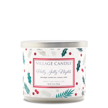 Tumbler Holly Jolly Nights Village Candle
