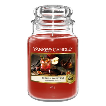 Duża świeca Apple & Sweet Fig Yankee Candle Black Friday