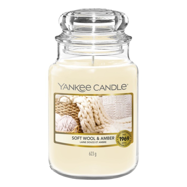 Duża świeca Soft Wool & Amber Yankee Candle