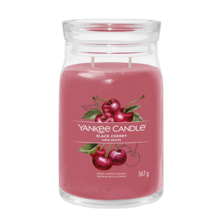 Duża świeca Signature Black Cherry Yankee Candle