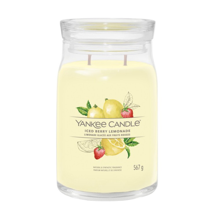 Duża świeca Signature Iced Berry Lemonade Yankee Candle