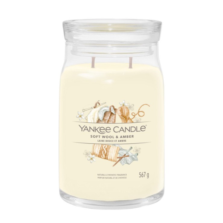 Duża świeca Signature Soft Wool & Amber Yankee Candle