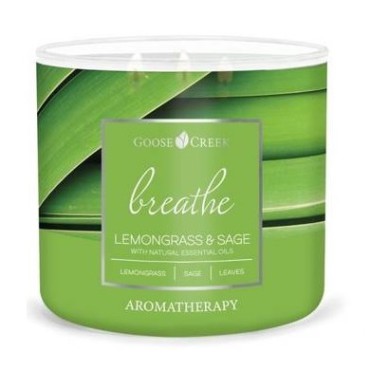 Świeca Tumbler Aromatherapy Breathe Lemongrass Sage Goose Creek Candle
