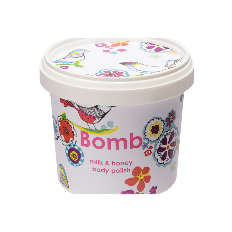 Peeling pod prysznic z masłem shea MLEKO z MIODEM Bomb Cosmetics Peeling pod prysznic z masłem shea MLEKO z MIODEM Bomb Cosmetics
