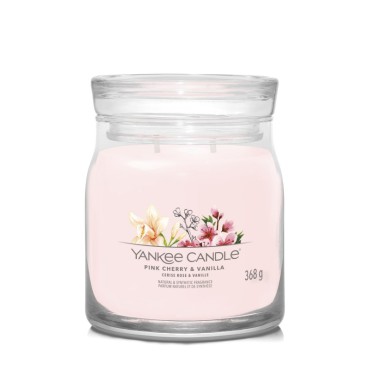 Średnia świeca Signature Pink Cherry & Vanilla Yankee Candle