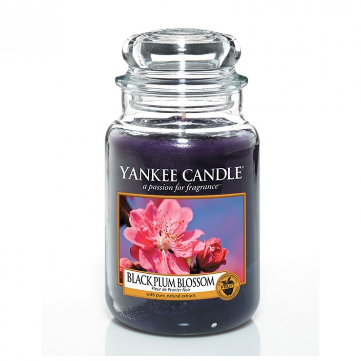 Duża świeca Black Plum Blossoms Yankee Candle