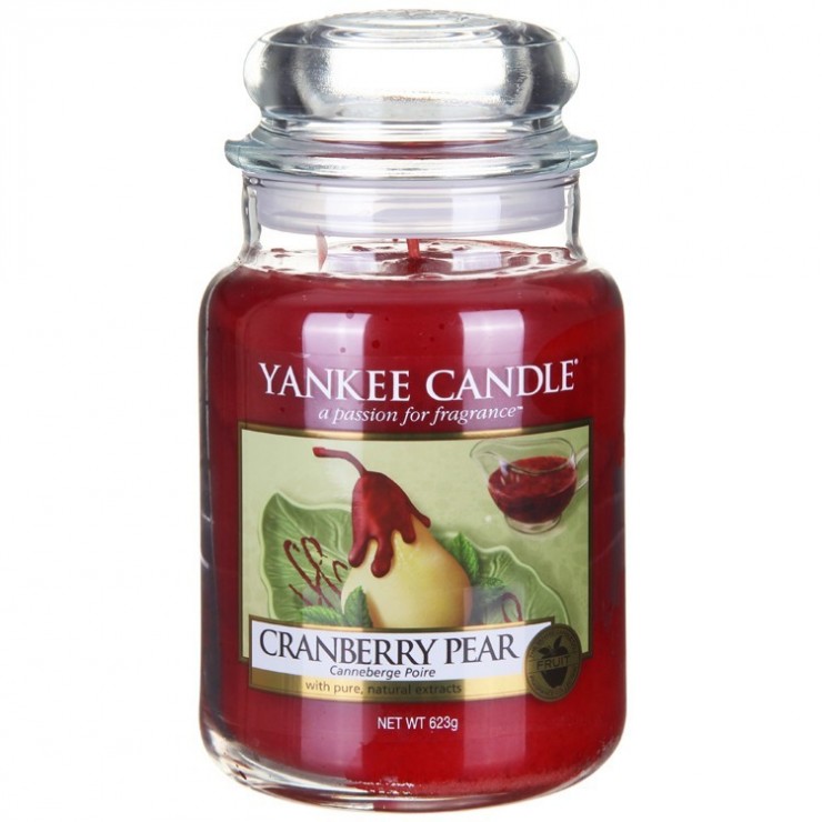 Duża świeca Cranberry Pear Yankee Candle