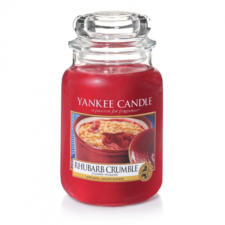 Duża świeca Rhubarb Crumble Yankee Candle