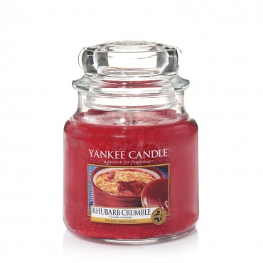 Średnia świeca Rhubarb Crumble Yankee Candle