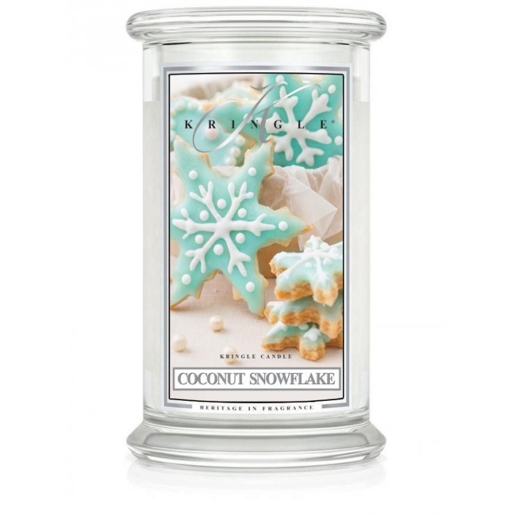 Duża świeca Coconut Snowflake Kringle Candle