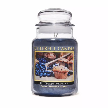 Duża świeca Blueberry Muffins Cheerful Candle