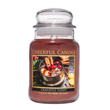 Duża świeca Cranapple Toddy Cheerful Candle