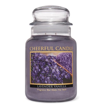 Duża świeca Lavender Vanilla Cheerful Candle