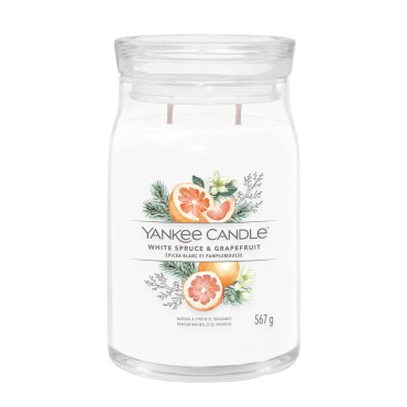 Duża świeca White Spruce & Grapefruit Yankee Candle