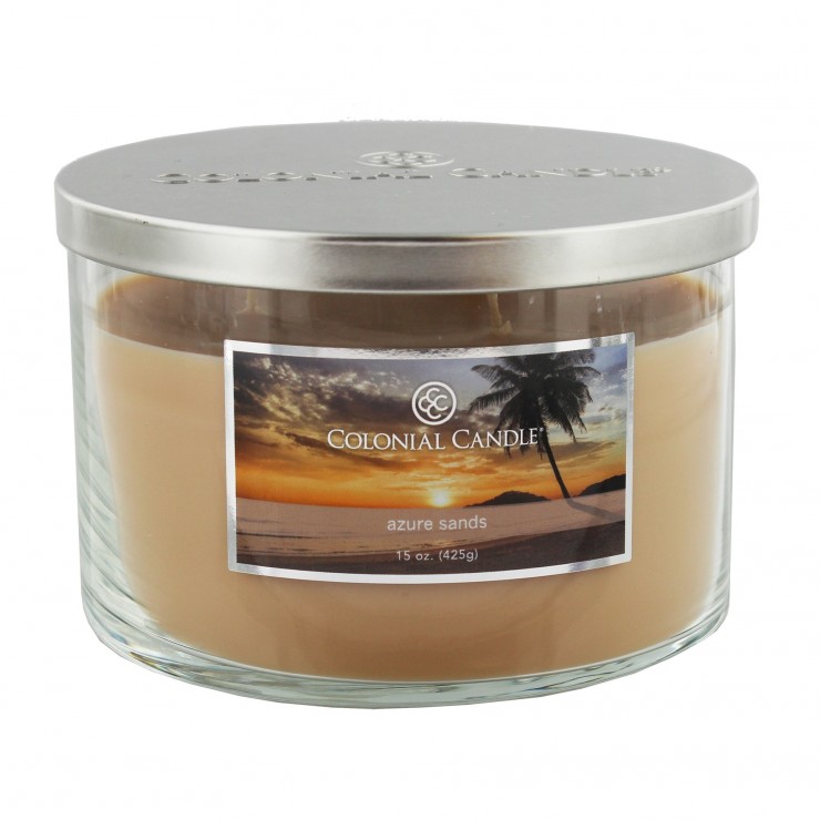 Średnia świeca Azure Sands Colonial Candle (3 knoty)