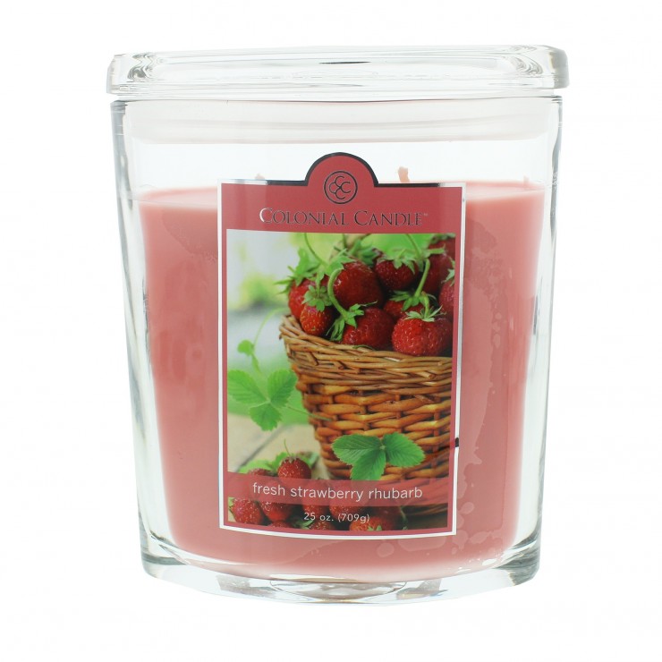 Duża świeca Fresh Strawberry Rhubarb Colonial Candle