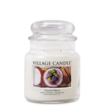 Średnia świeca Coconut Berry Village Candle