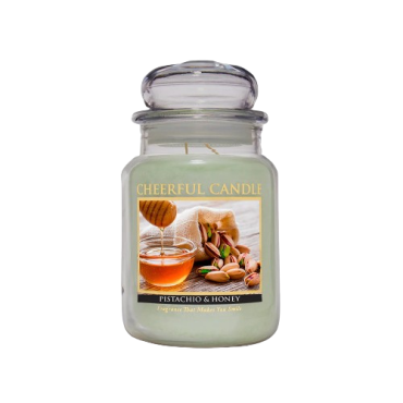 Duża świeca Pistachio Honey Cheerful Candle