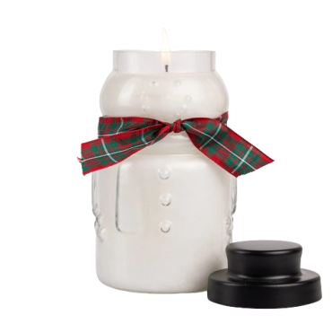 Duża świeca Welcome Wreath - Snowman Cheerful Candle