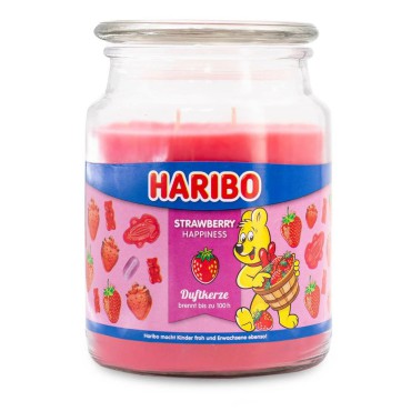 Duża świeca Strawberry Happiness Haribo