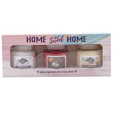 Zestaw 3 świec Home Sweet Home Candle Brothers