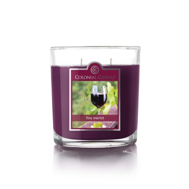 Średnia świeca owalna Fine Merlot Colonial Candle