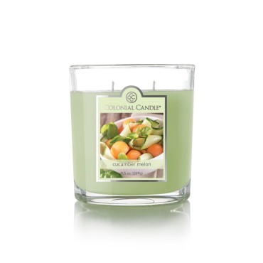 Średnia świeca owalna Cucumber Melon Colonial Candle