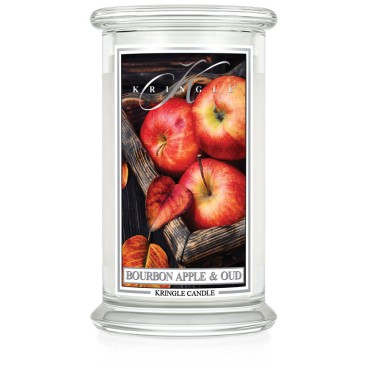 Duża świeca Bourbon Apple & Oud Kringle Candle