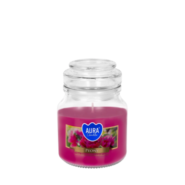 Mała świeca zapachowa z wieczkiem Piwonia Aura