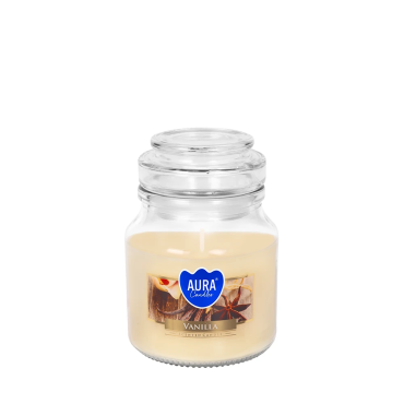 Mała świeca zapachowa z wieczkiem Wanilia Aura