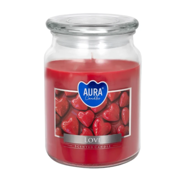 Duża świeca zapachowa z wieczkiem Love Aura
