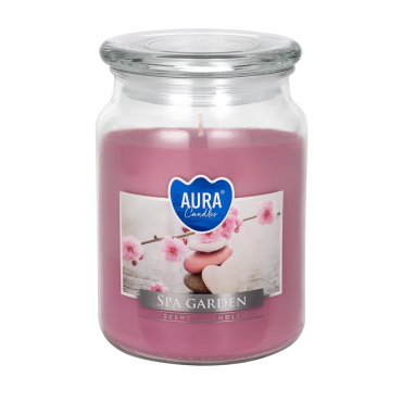 Duża świeca zapachowa z wieczkiem Ogród SPA Aura