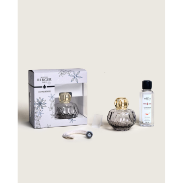 Zestaw Rosalie szara mała lampa+wkład Szampan - Exquisite Sparkle 250ml Maison Berger Paris