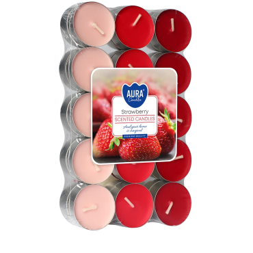 Podgrzewacze zapachowe 30 szt. Truskawka Aura Candles
