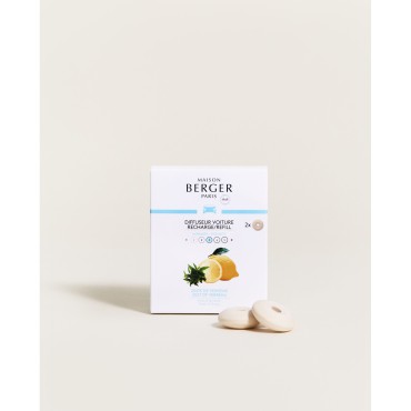 Wkład do dyfuzora samochodowego - zestaw 2 sztuk Skórka cytusowa - Zest of verbena Maison Paris Berger