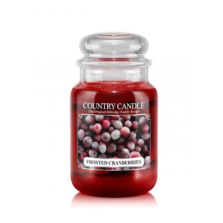 Duża świeca Frosted Cranberries Country Candle