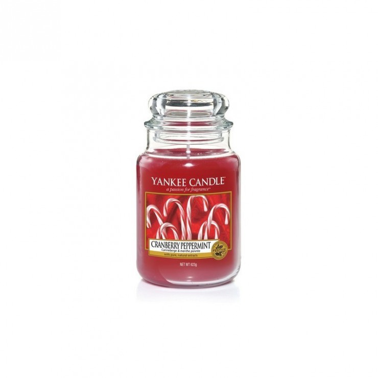 Duża świeca Cranberry Peppermint Yankee Candle