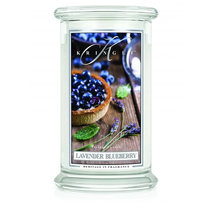 Duża świeca Lavender Blueberry Kringle Candle