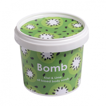 Scrub pod prysznic KIWI i LIMONKA z olejkiem ze słodkich migdałów Bomb Cosmetics